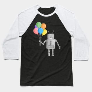 Robot Balloons Baseball T-Shirt